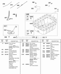 Control Bracket Springs Oil Pan Oil Pump Screen Diagram and Parts List for 430447-0105-01  Briggs and Stratton Engine